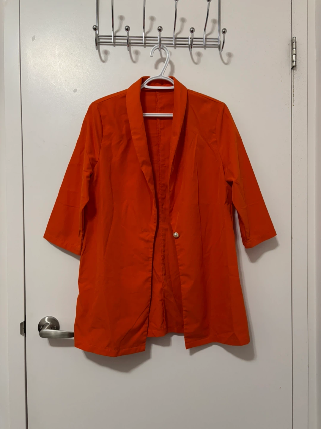 SHEIN Burnt Orange Open-Front Blazer