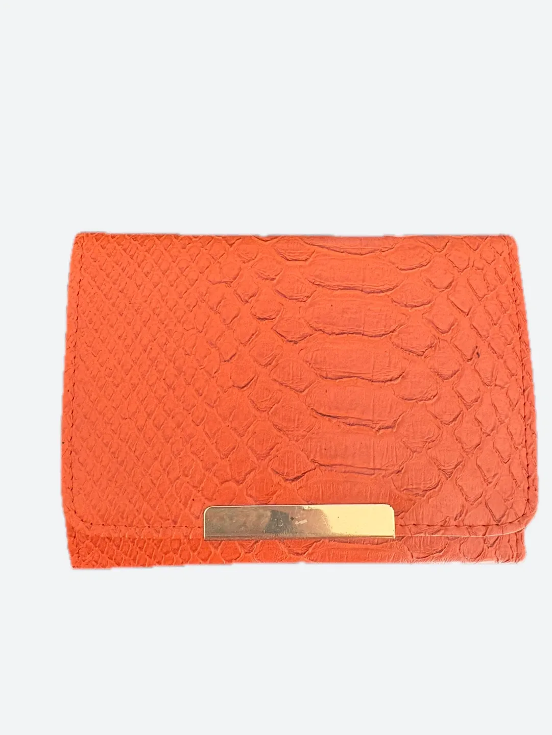 Orange Snakeskin Print Wallet thumbnail