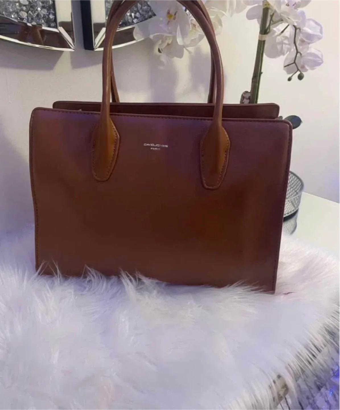 David Jones Paris Brown Tote Bag image indicator(3)