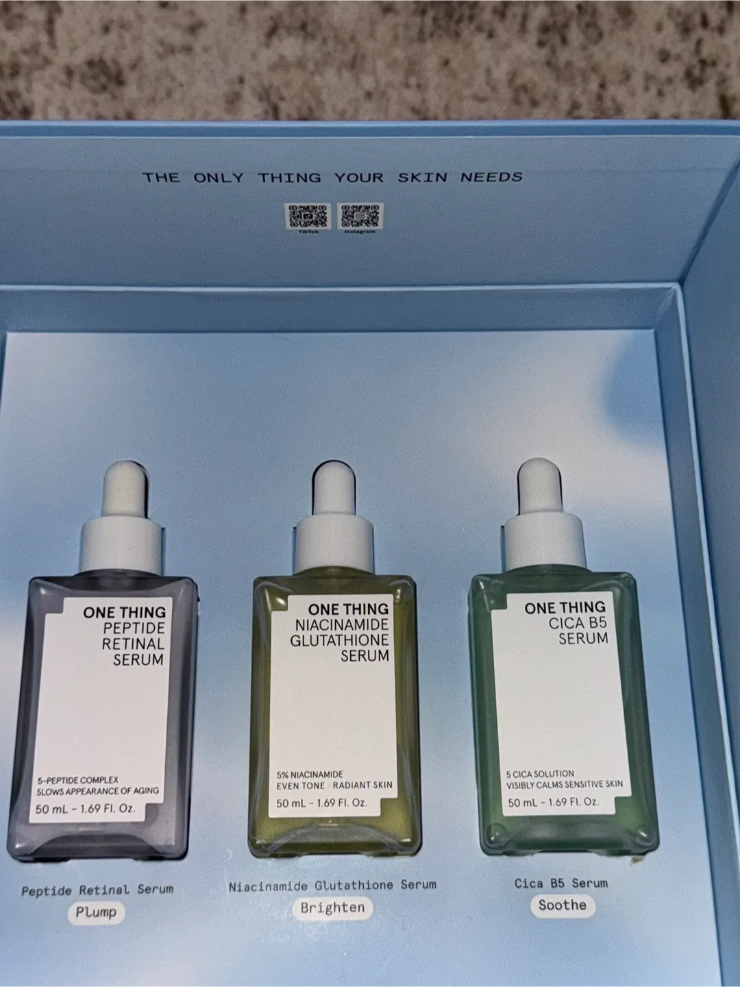 ONE THING Serums Set - Peptide Retinal, Niacinamide, Cica B5 image indicator(2)