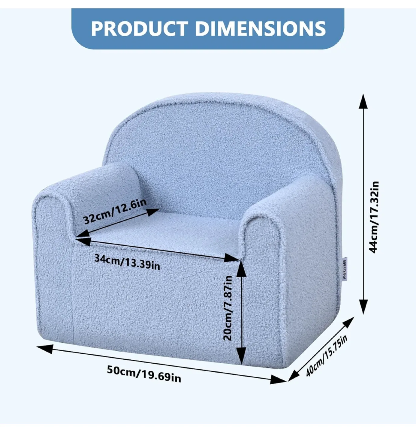 🥕 New Teddy soft Children's Sofa - Blue image indicator(3)
