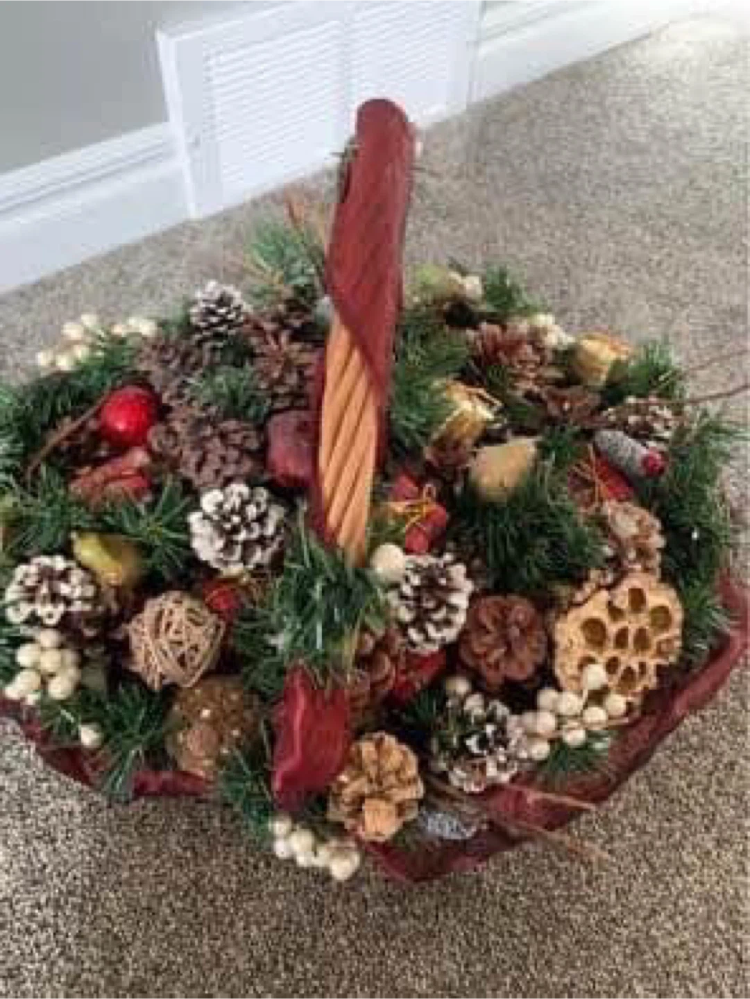 Christmas Pinecone Basket - photo 4