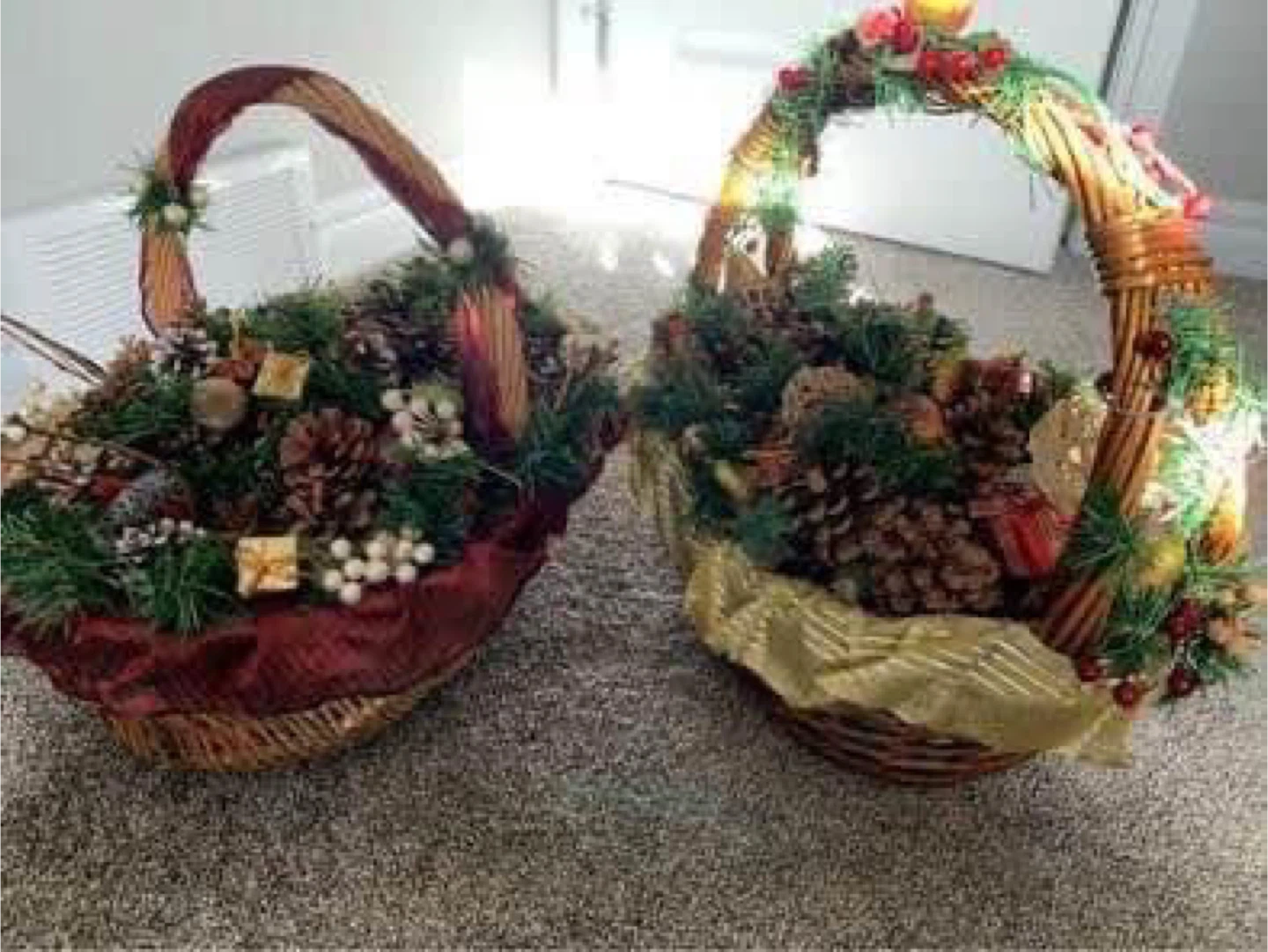 Christmas Pinecone Basket
