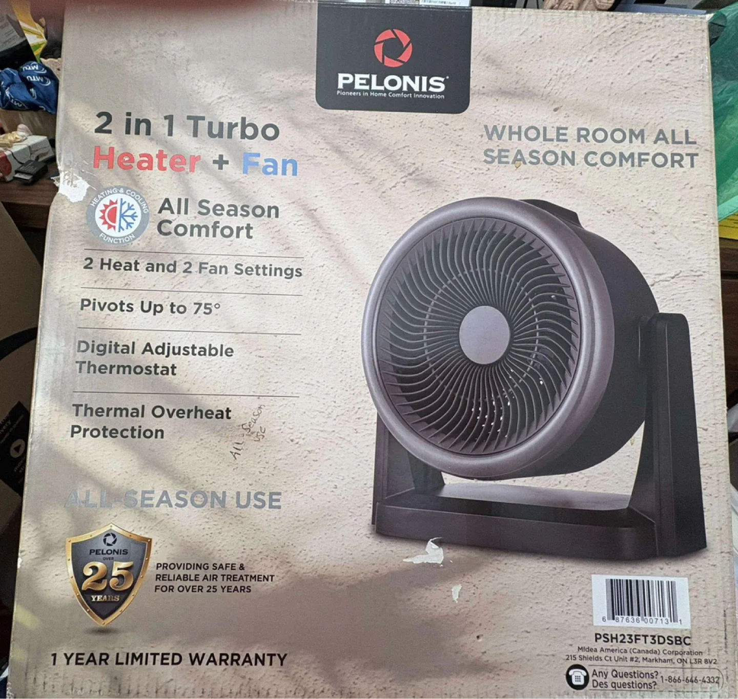 Pelonis 2-in-1 Turbo Heater + Fan thumbnail