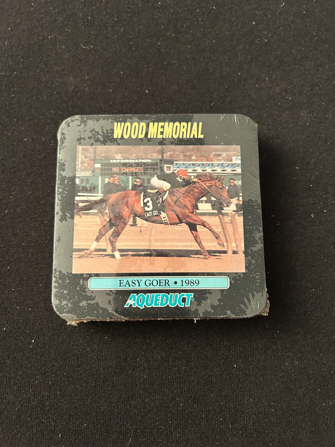 Vintage, Set of 4 Coasters 1989 Wood Memorial @ Aqueduct Racetrk - photo 4