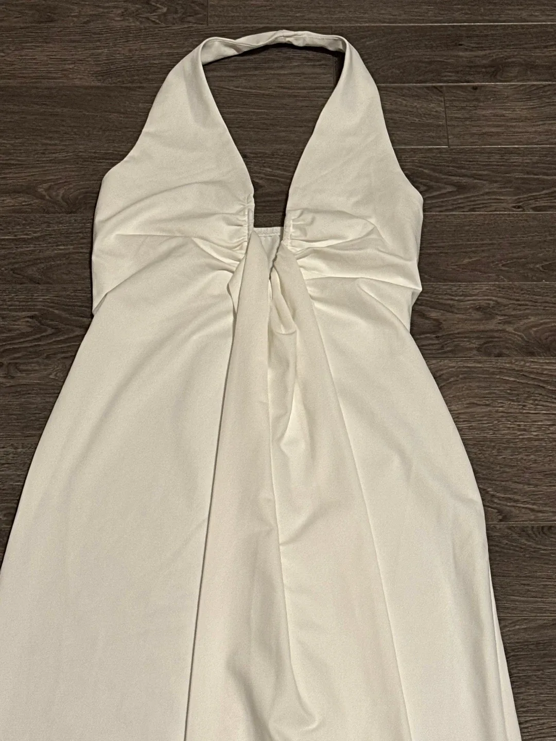White Halter Maxi Dress image indicator(2)