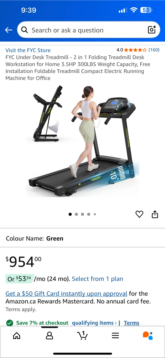 FYC Under Desk Treadmill - Folding Treadmill Desk