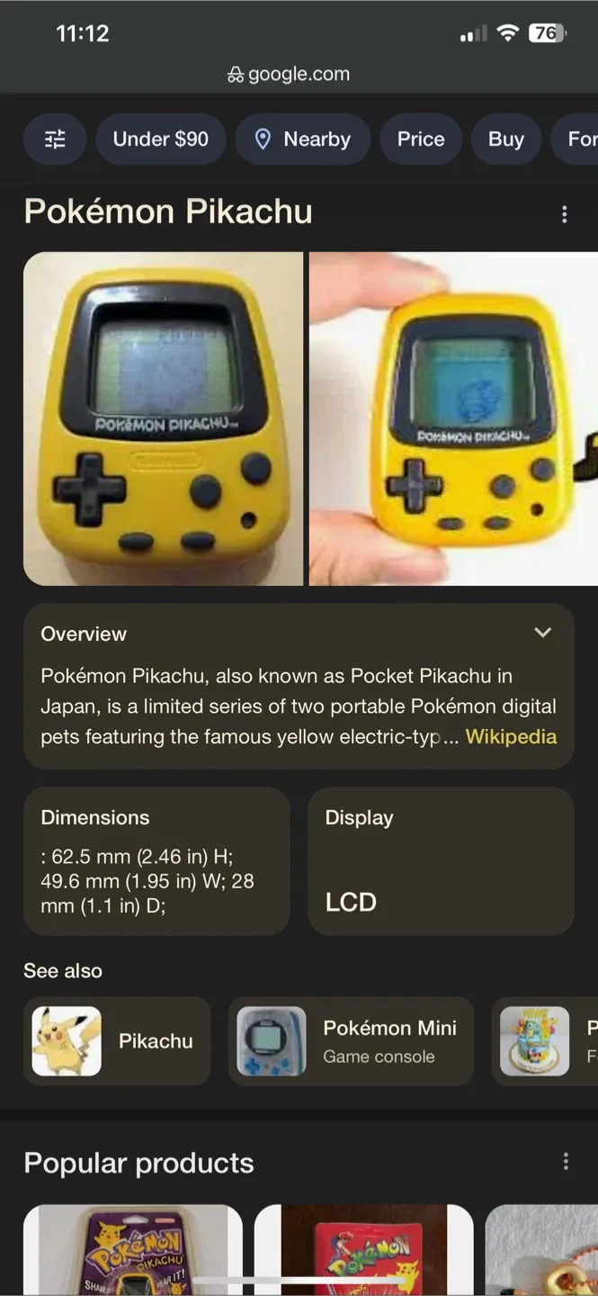 Pokémon Pikachu Pocket Pikachu Yellow image indicator(2)