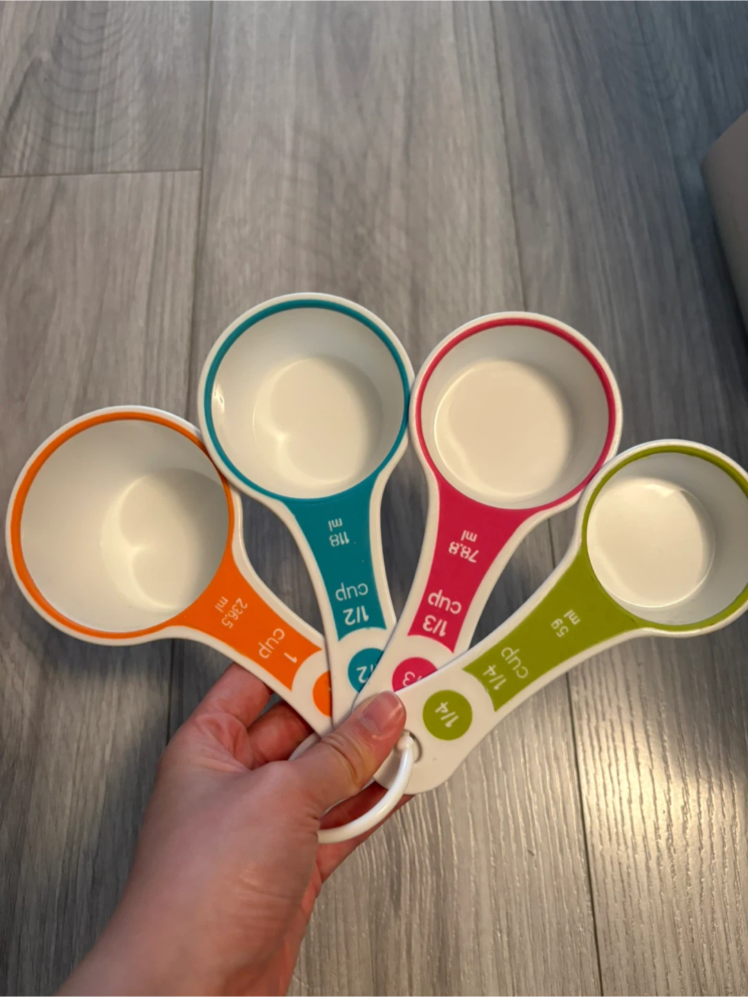 Set of 4 Colourful Measuring Cups