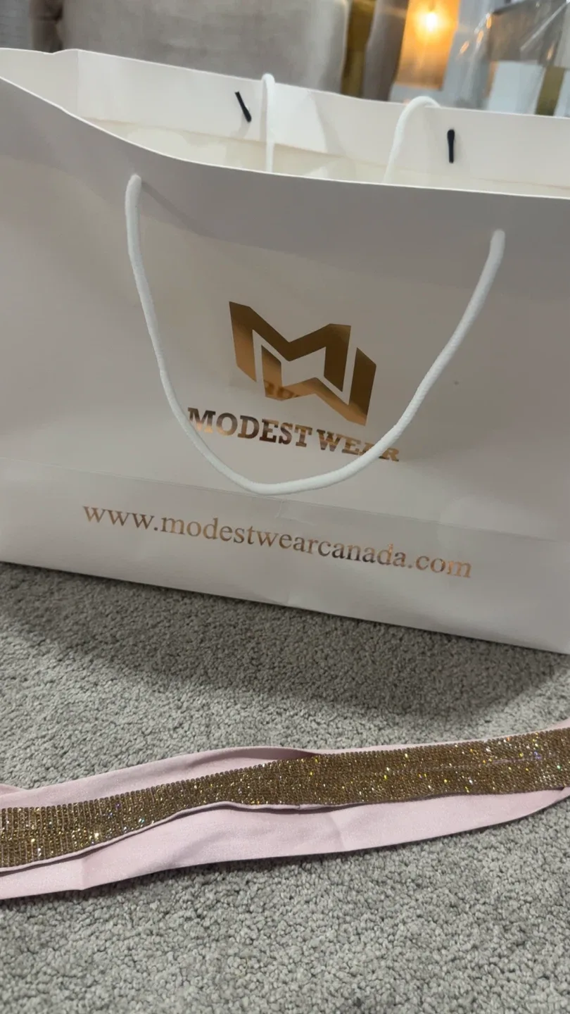 Modest Wear Canada Pink Embellished Kaftan image indicator(2)