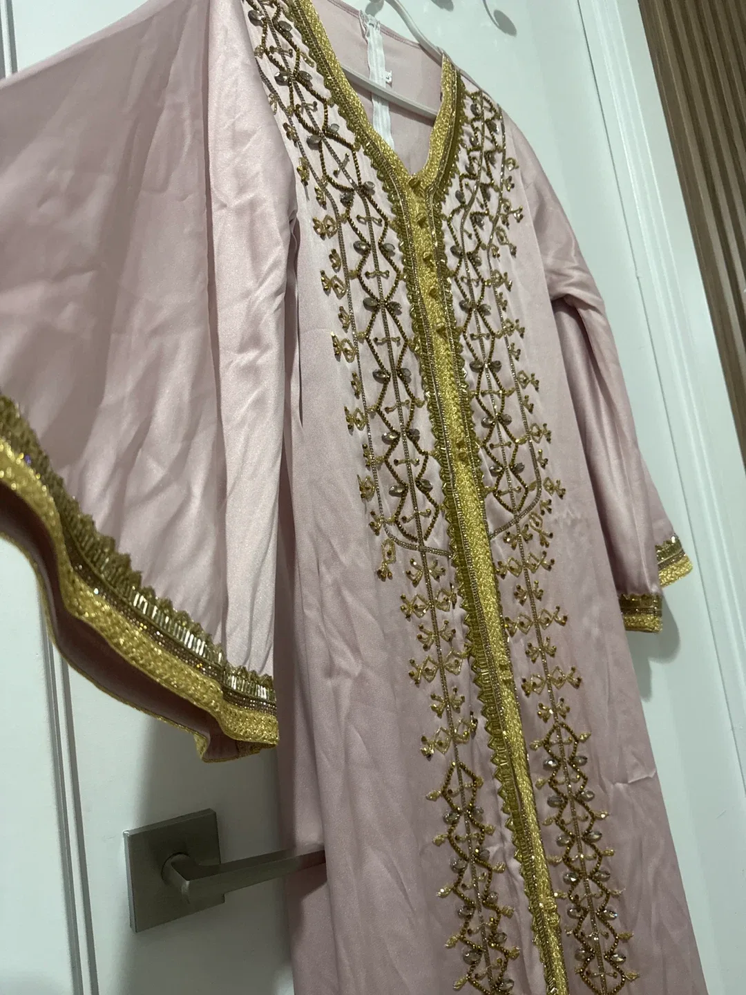 Modest Wear Canada Pink Embellished Kaftan image indicator(4)