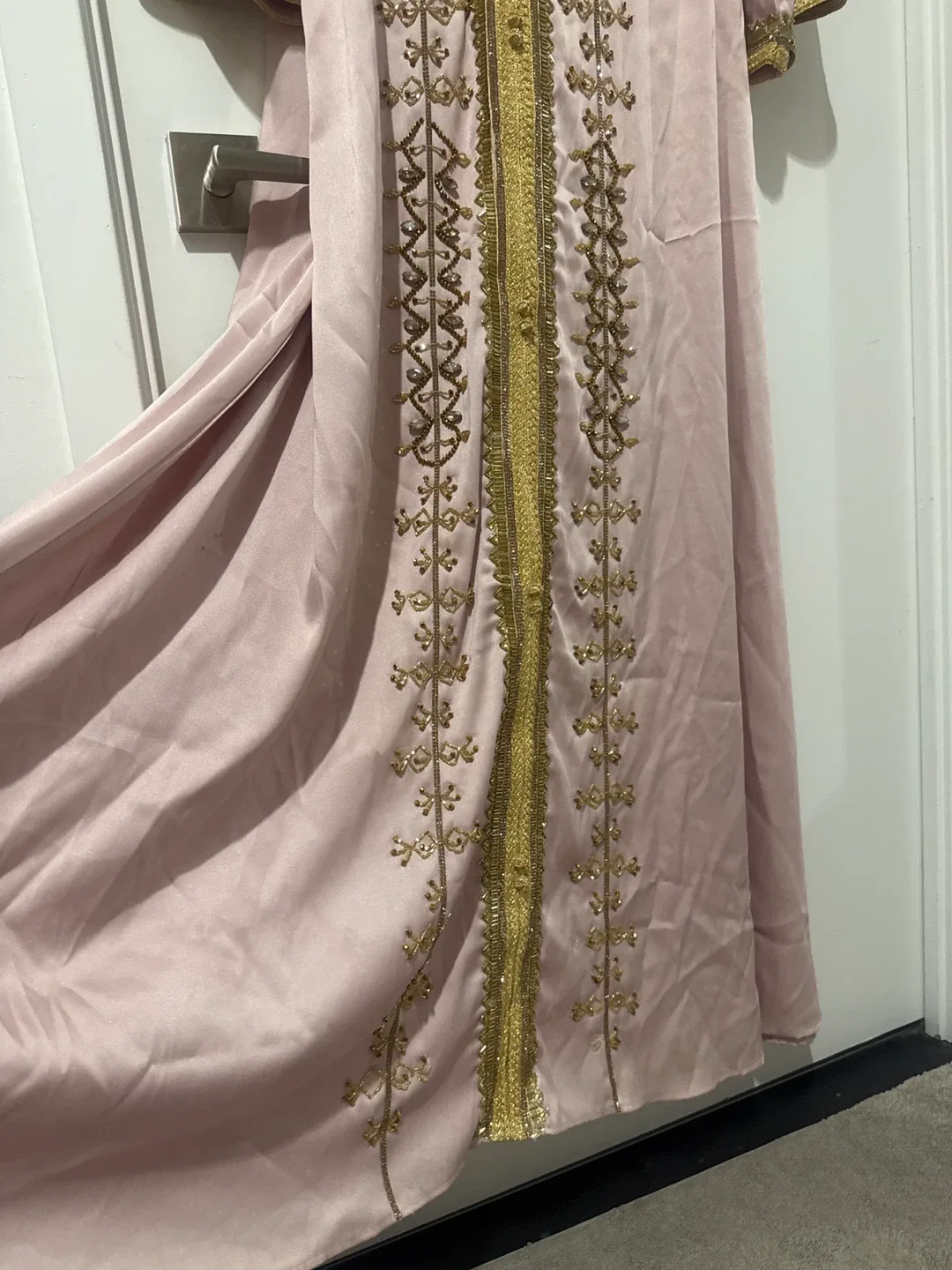 Modest Wear Canada Pink Embellished Kaftan image indicator(3)