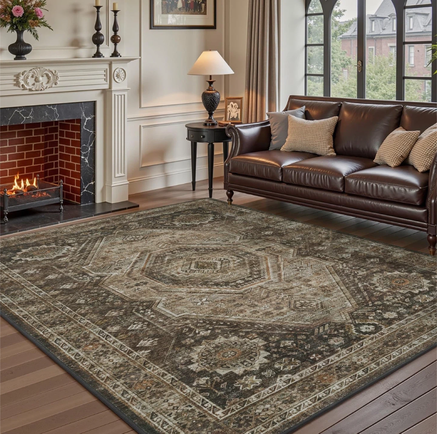 Area rug 5x7 non slip- brand new