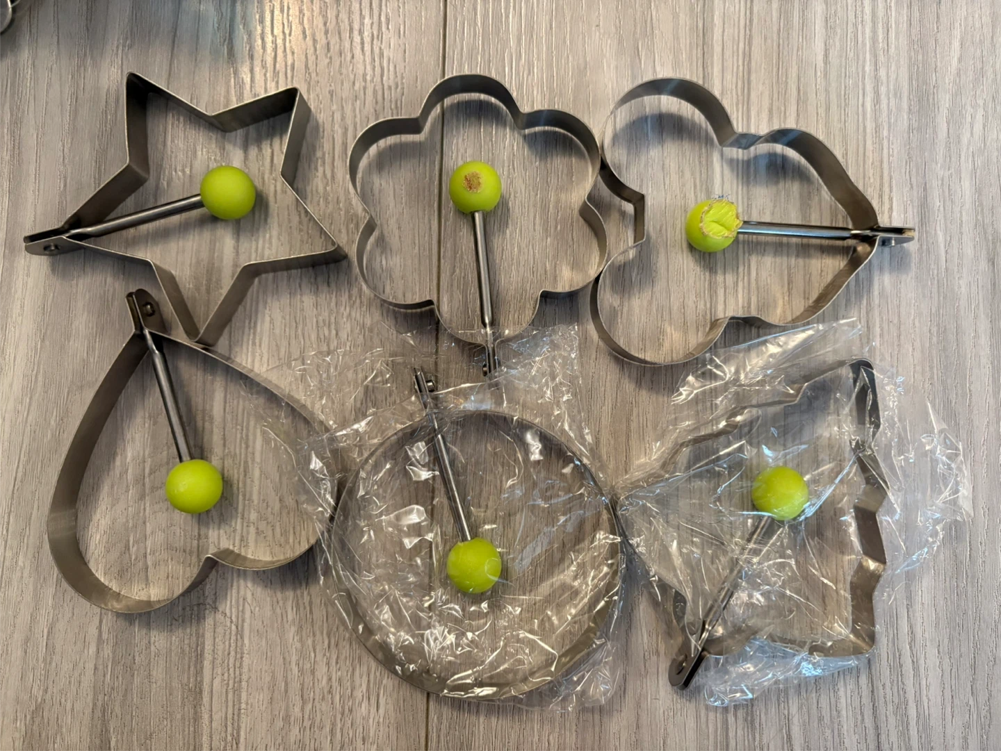 Variety Egg Rings - Star, heart, mickey Tree