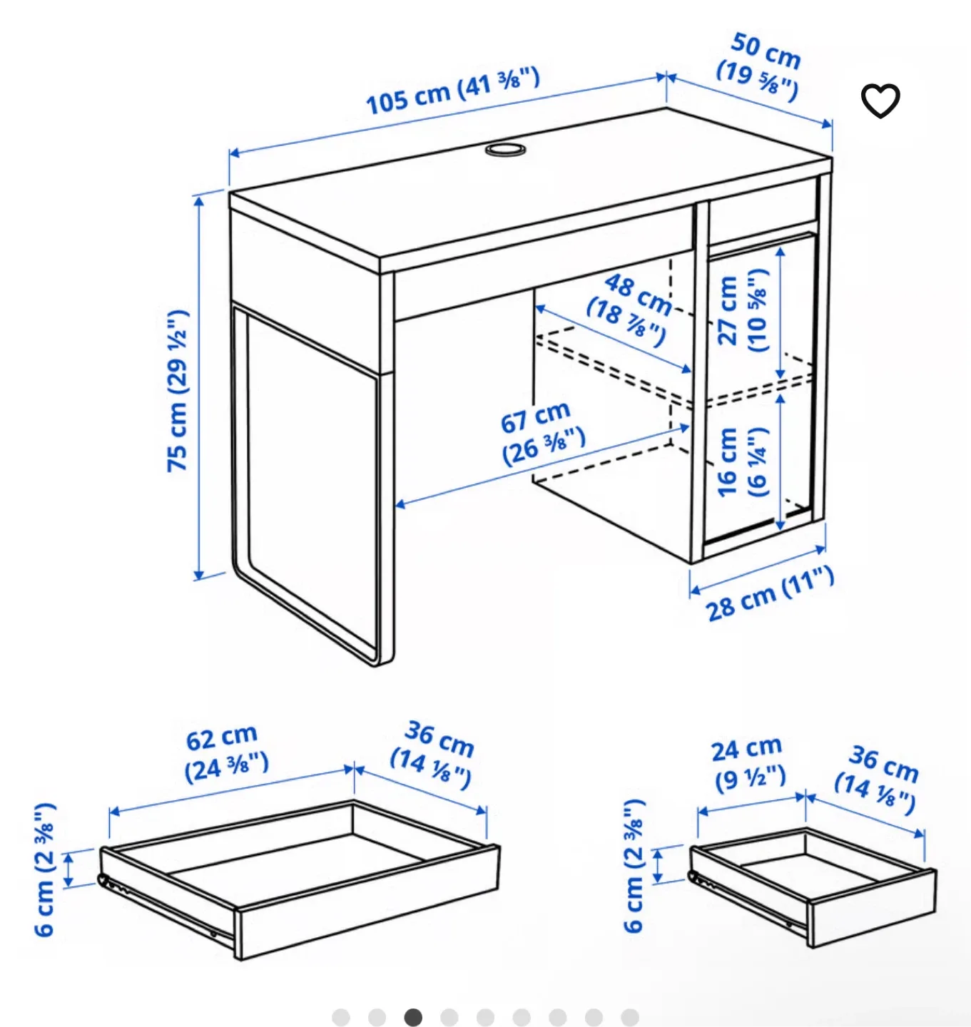 IKEA Black-Brown Desk image indicator(2)