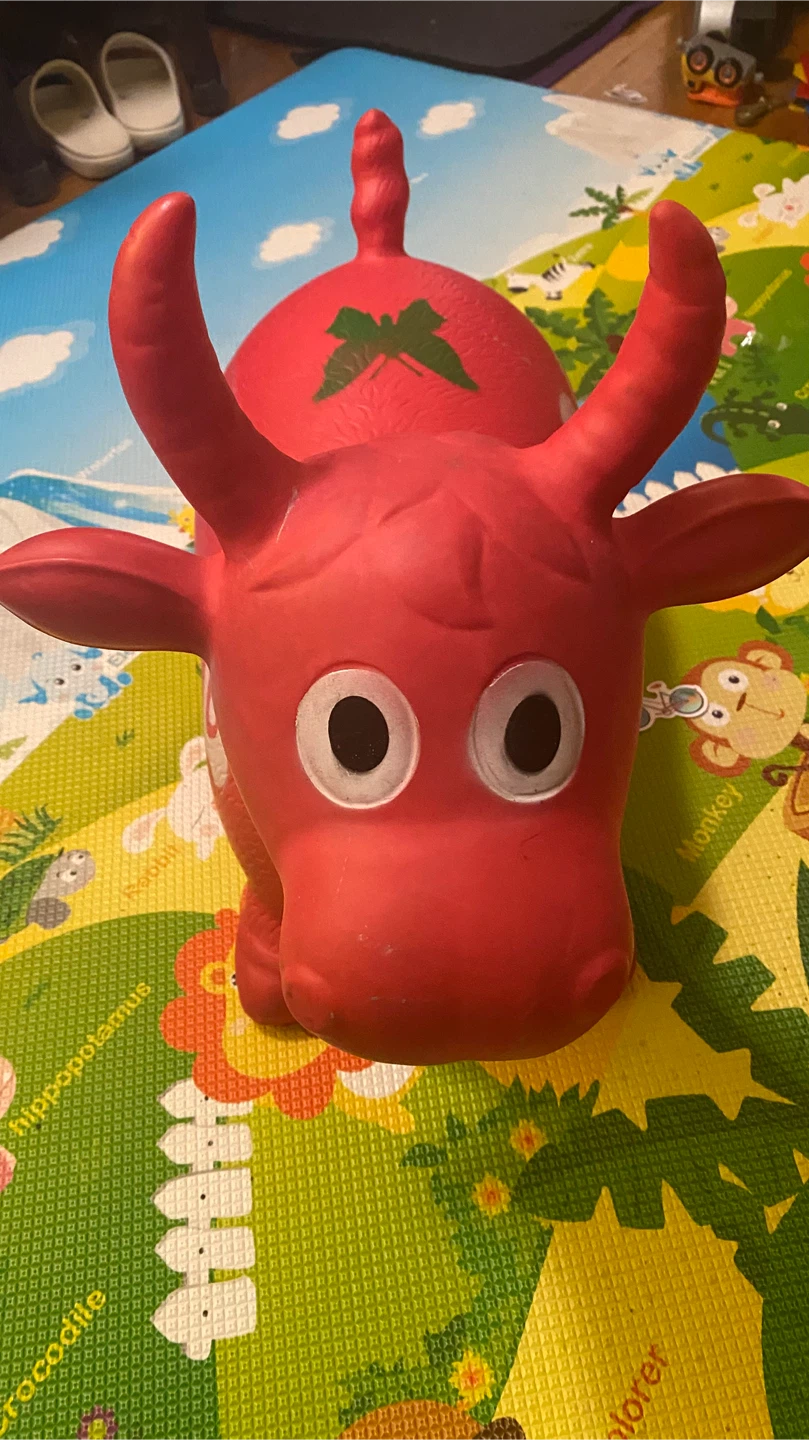 Red Inflatable Bull Toy