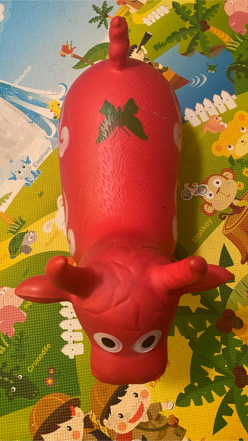 Red Inflatable Bull Toy - photo 2