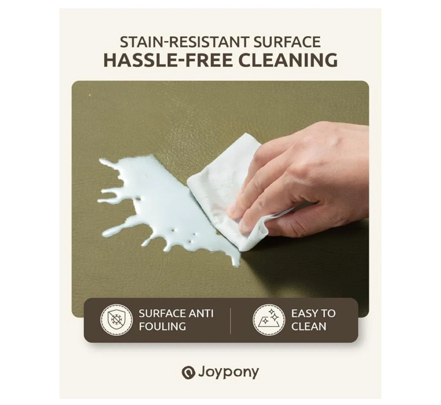 Joypony Vegan Leather Baby Play Mat - Green image indicator(4)