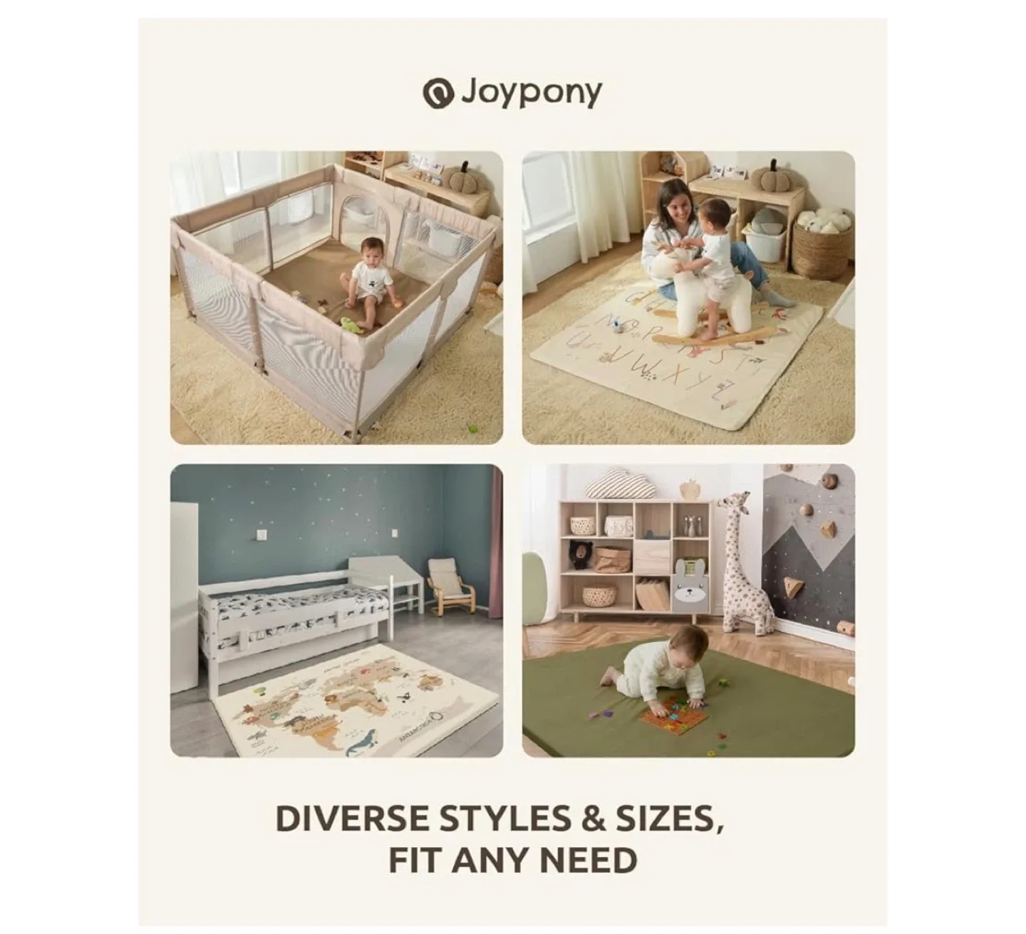 Joypony Vegan Leather Baby Play Mat - Green image indicator(2)