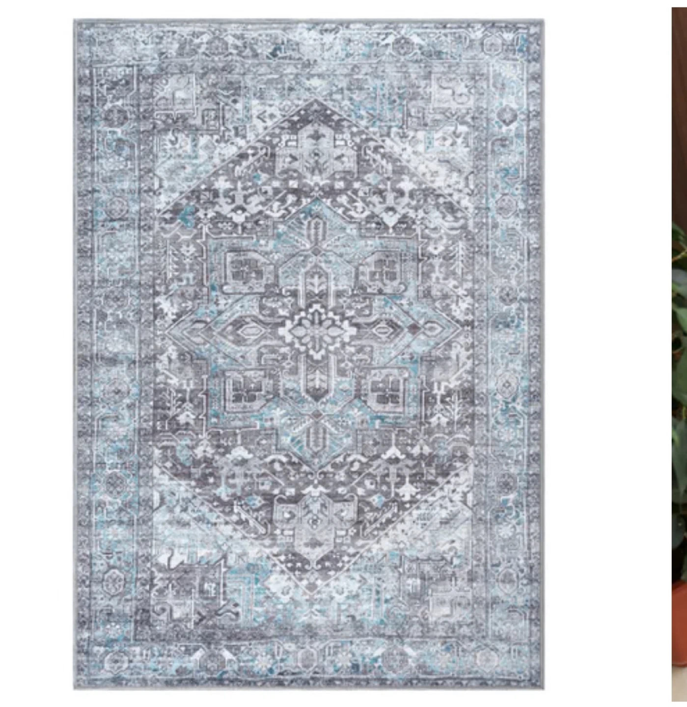 GLN rugs turkish ice blue/gray runner 2’6” X 7’- NEW - photo 2