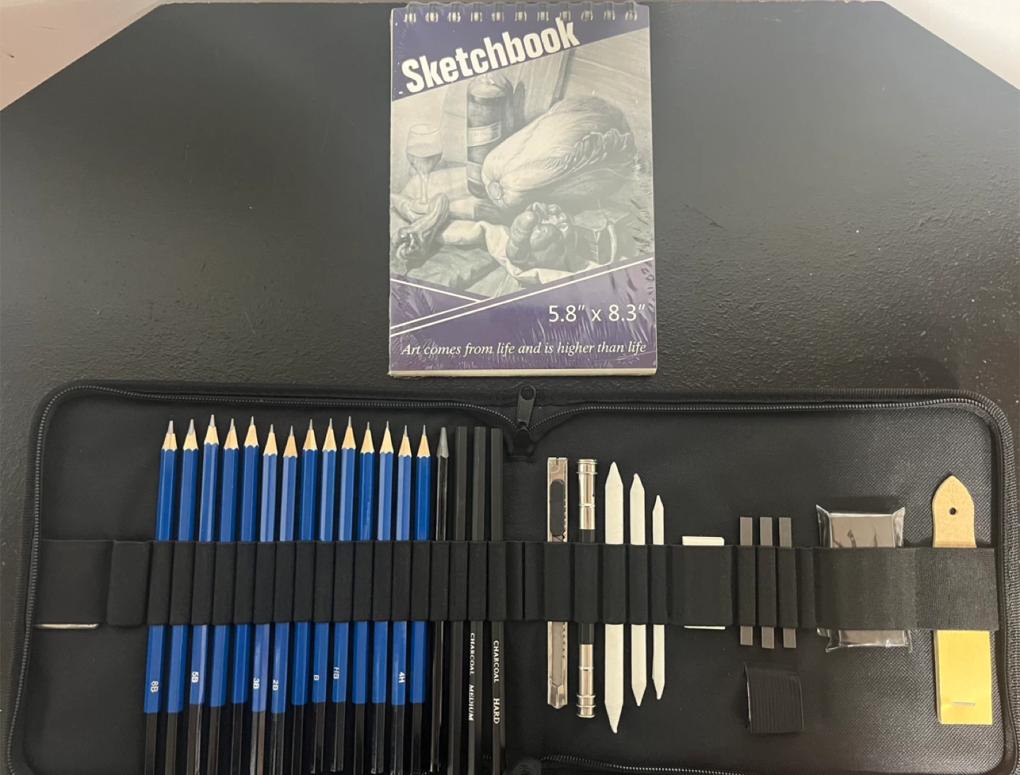 Sketching Pencil Set with Sketchbook