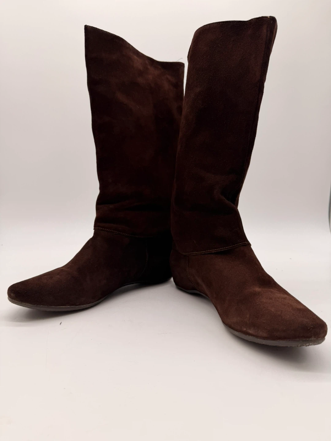 New B2 by Browns Women’s Suede Tall Boots – Dark Brown - photo 2