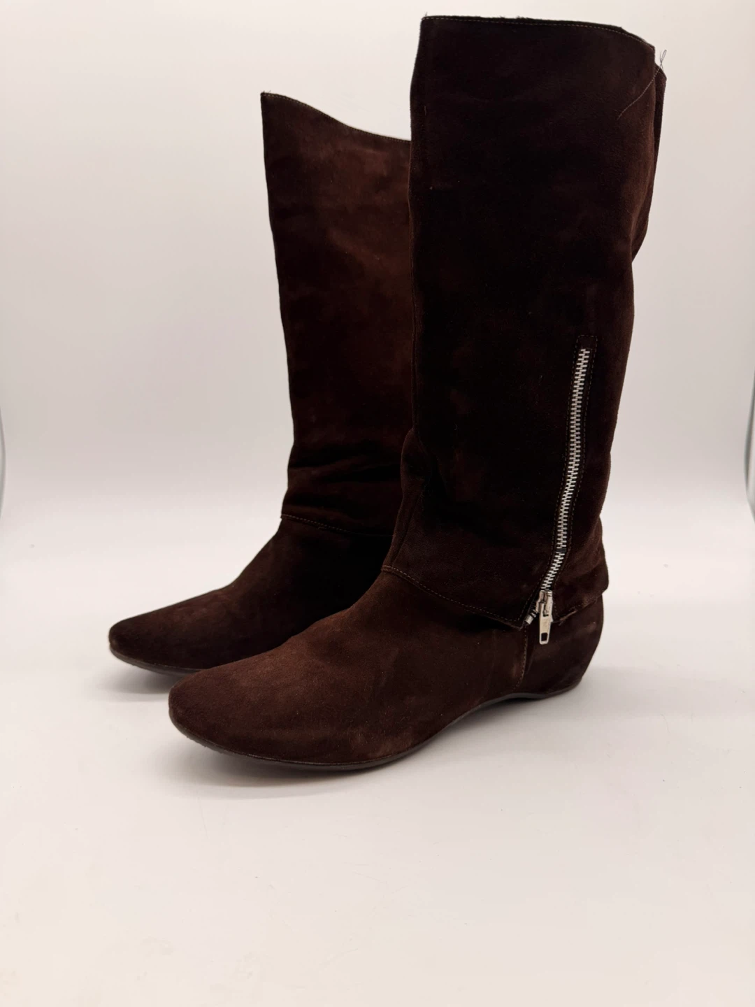New B2 by Browns Women’s Suede Tall Boots – Dark Brown
