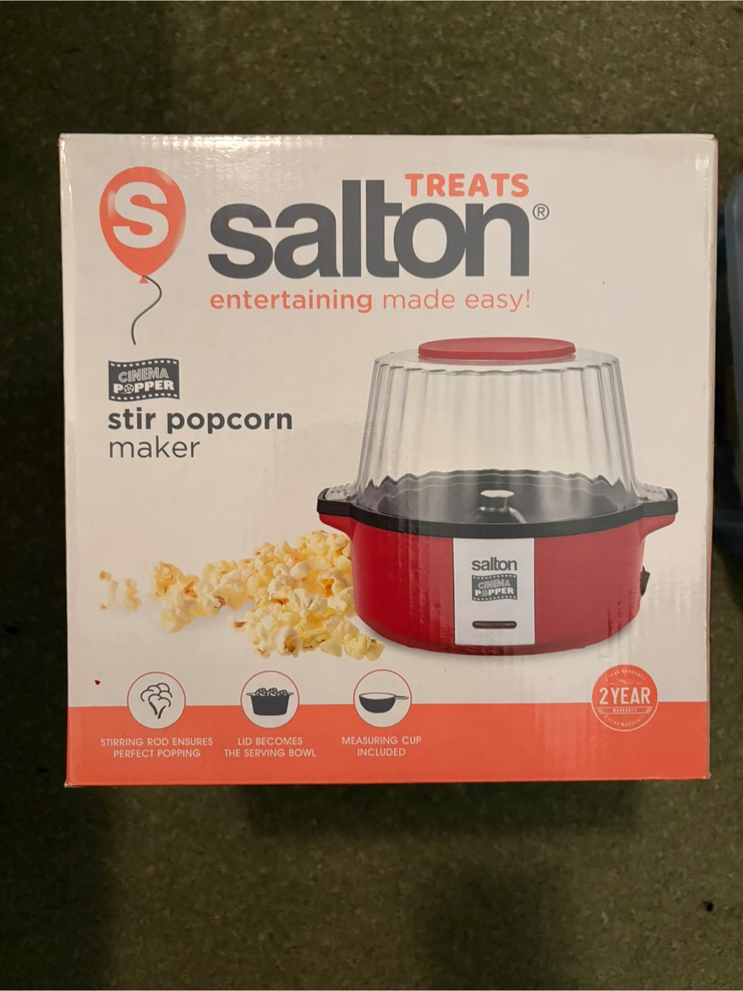 New Salton Stir Popcorn Maker