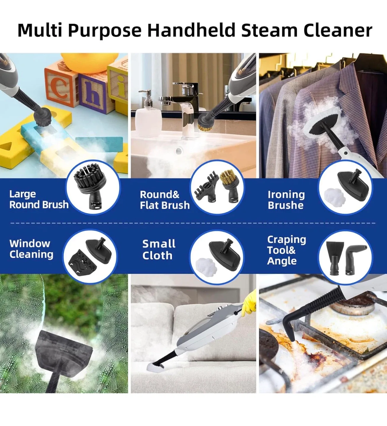 Gorfenty Steam Mop - 10-in-1 MultiPurpose Handheld Steamer image indicator(3)