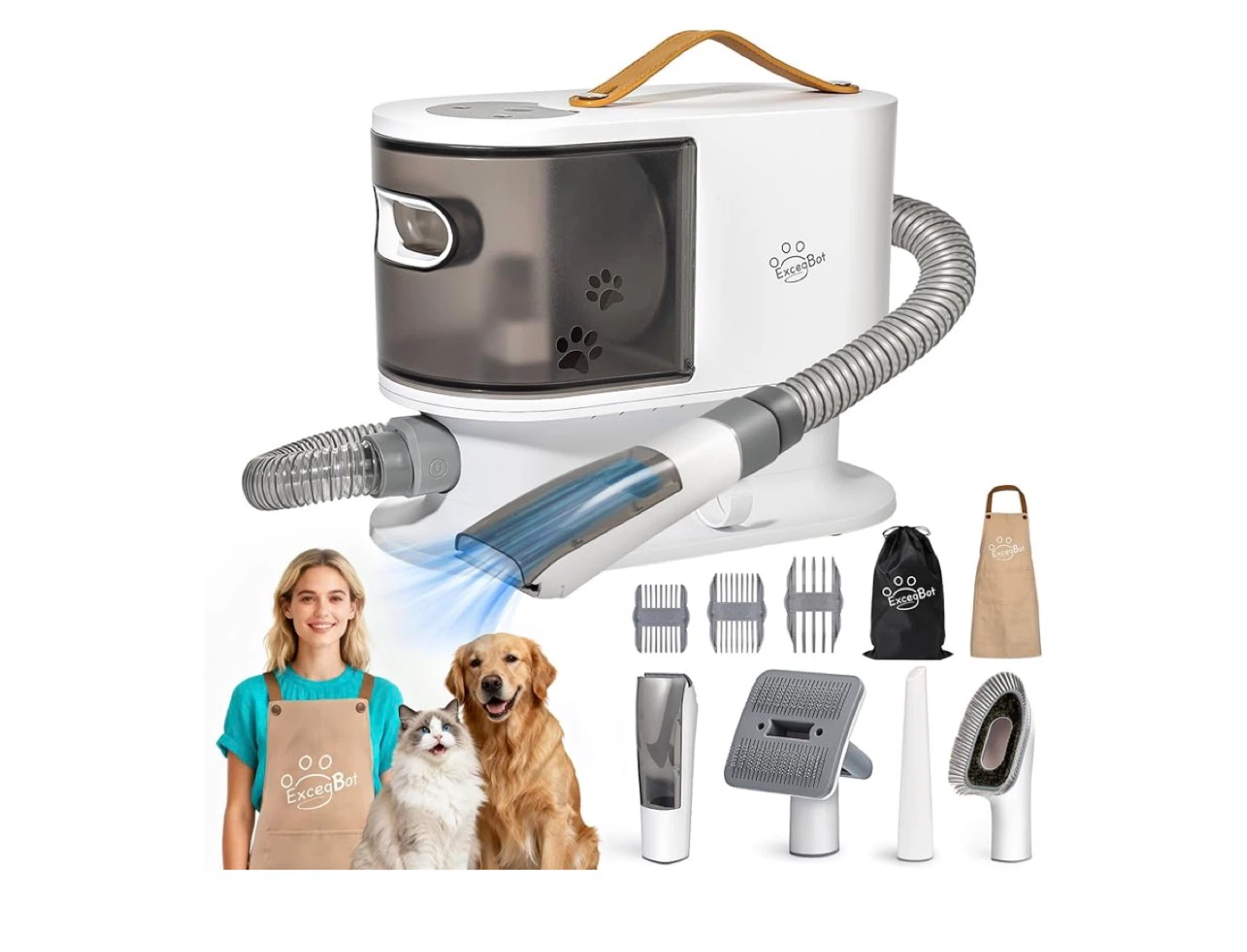 Excegbat Pet Grooming Kit Vacuum