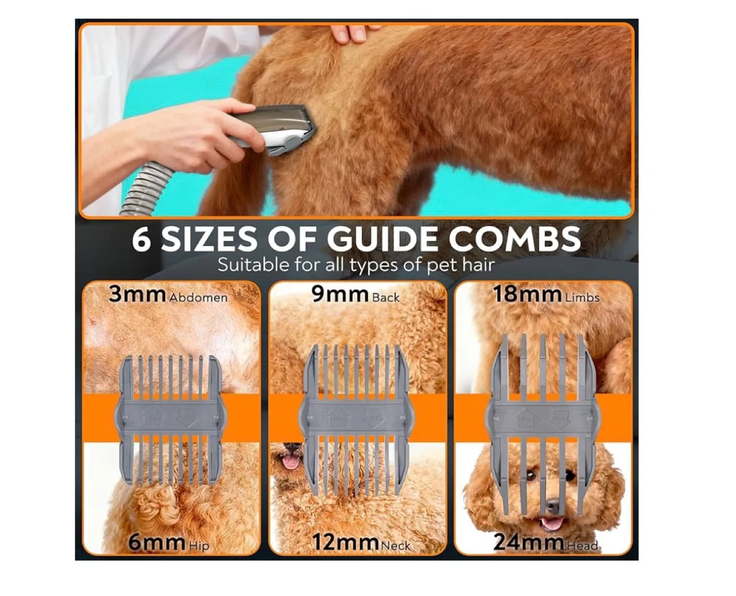 Excegbat Pet Grooming Kit Vacuum image indicator(3)