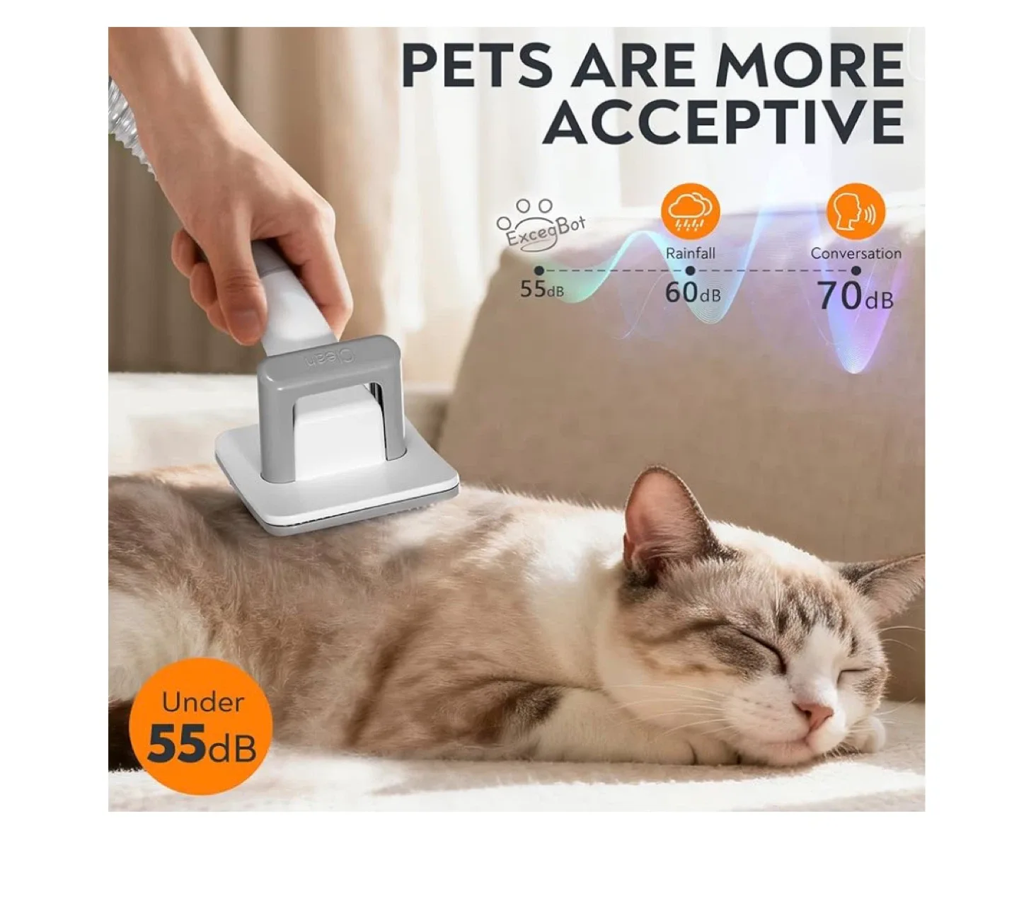 Excegbat Pet Grooming Kit Vacuum image indicator(5)