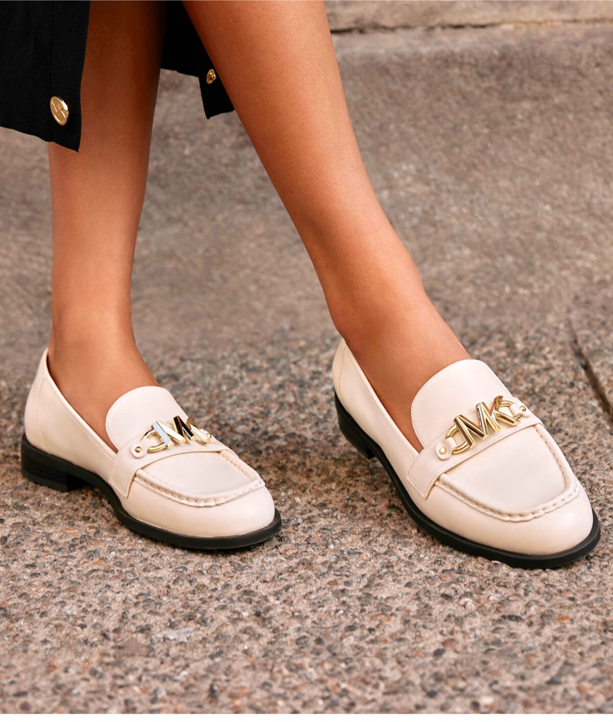 Michael Kors Cream Leather Loafers - Size 7