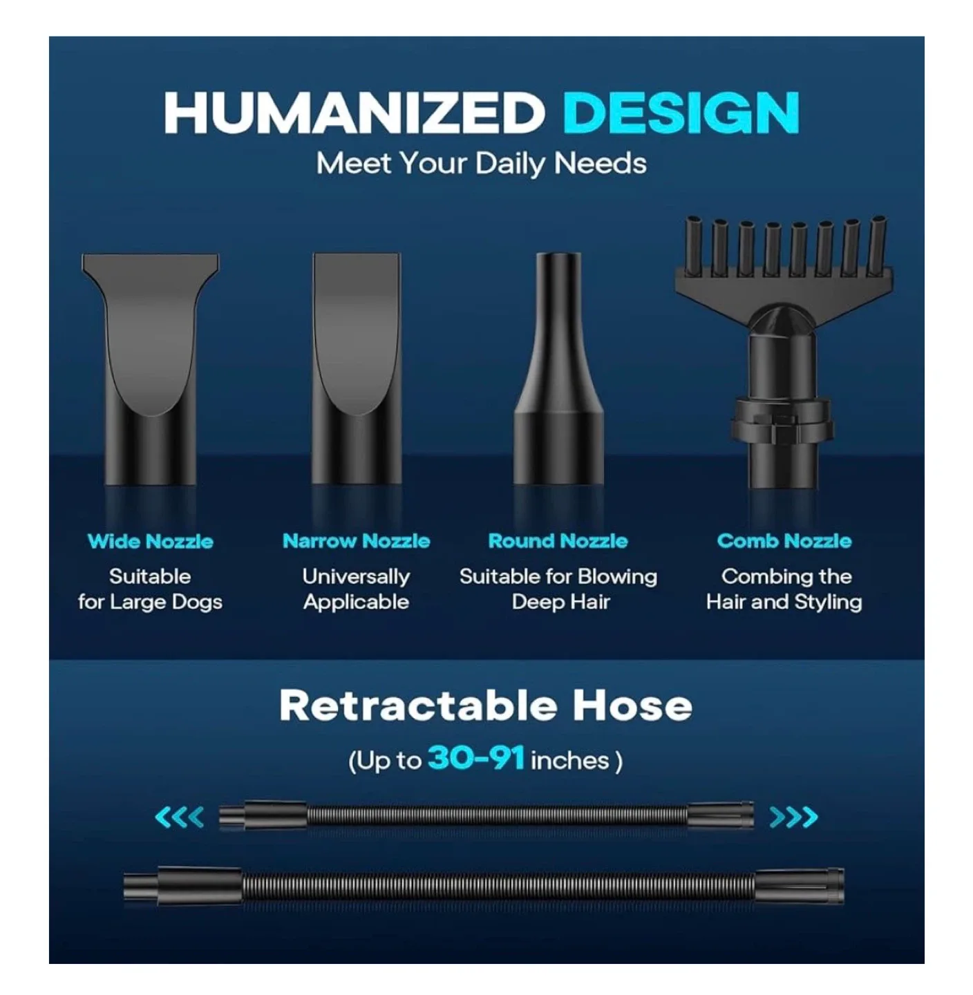 EGFKI Dog Dryer, 5.2HP/3800W Pet Grooming Blower image indicator(4)