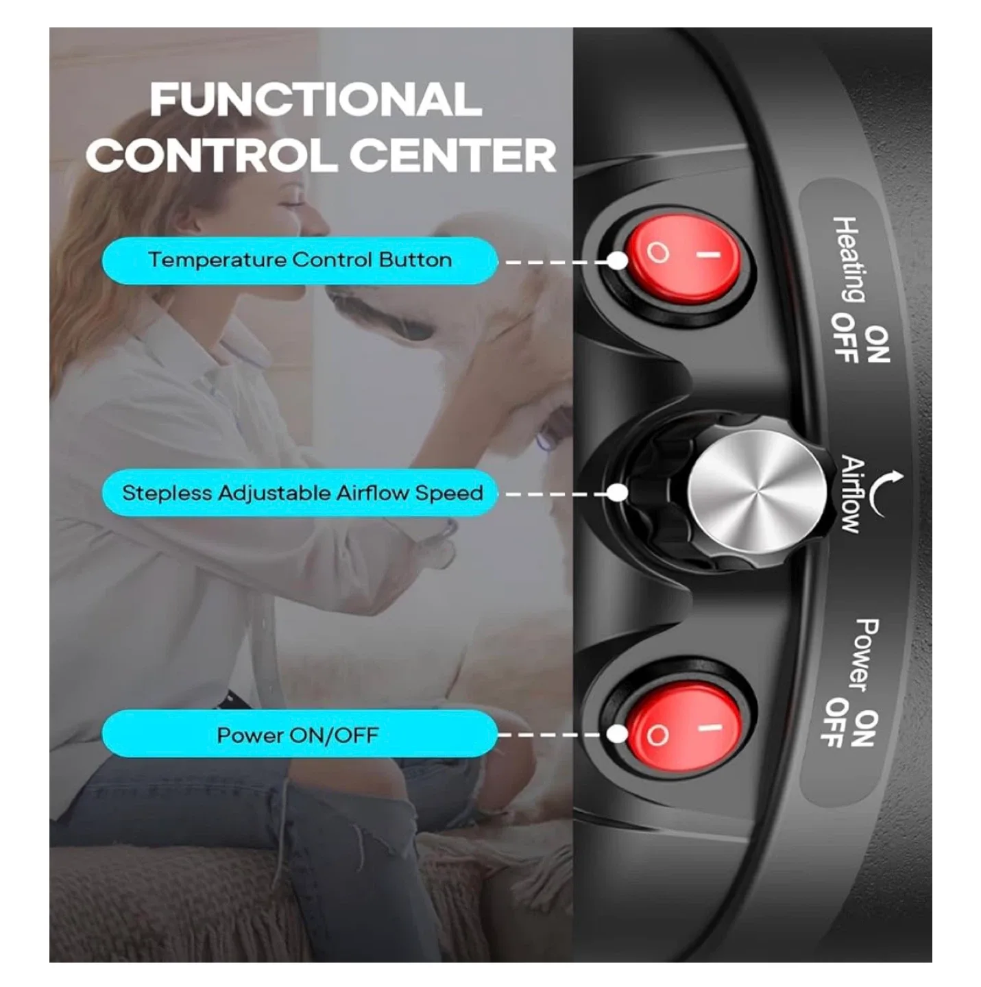 EGFKI Dog Dryer, 5.2HP/3800W Pet Grooming Blower image indicator(6)