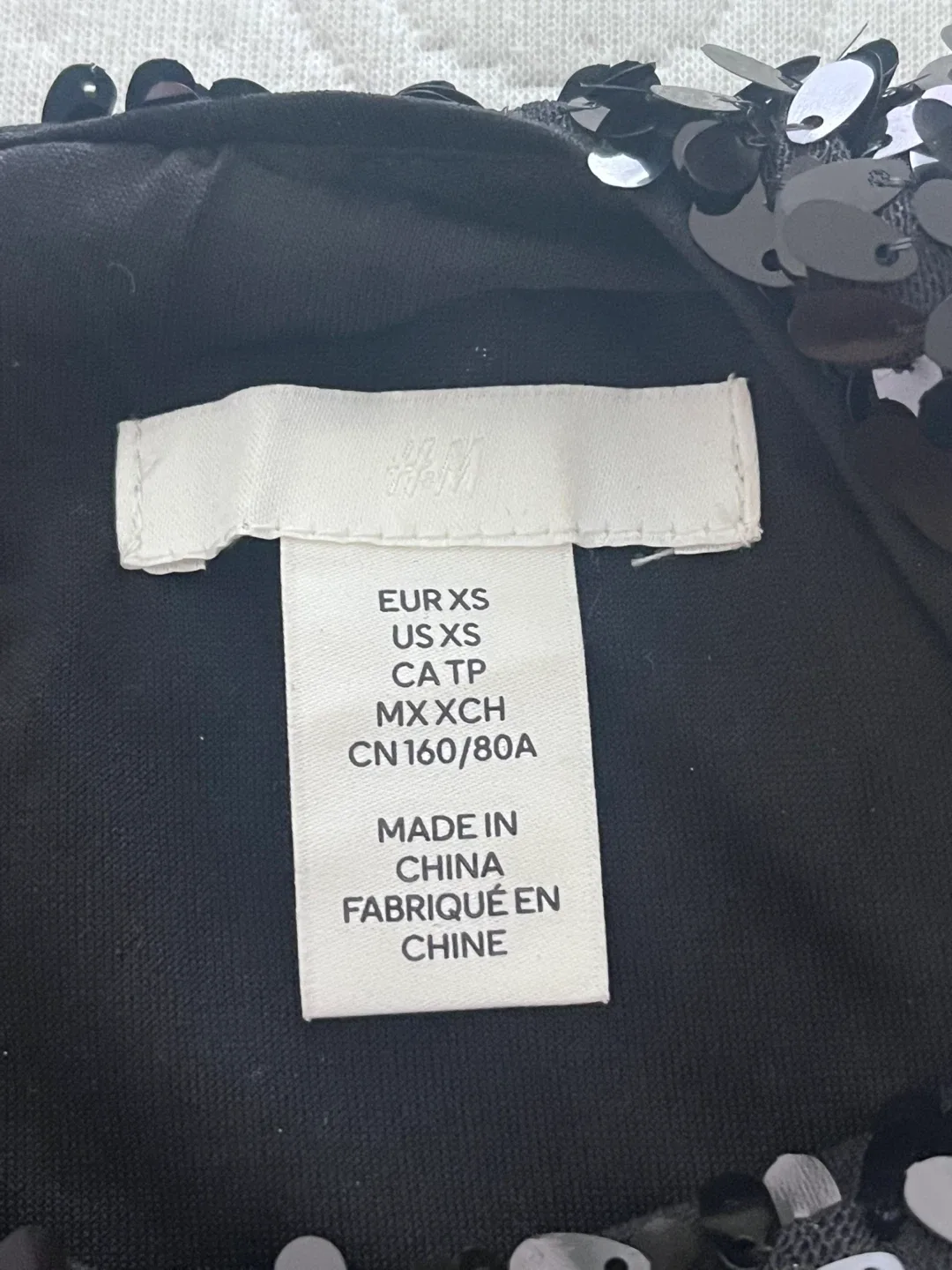 H&M Black Sequin Top - Size XS image indicator(2)