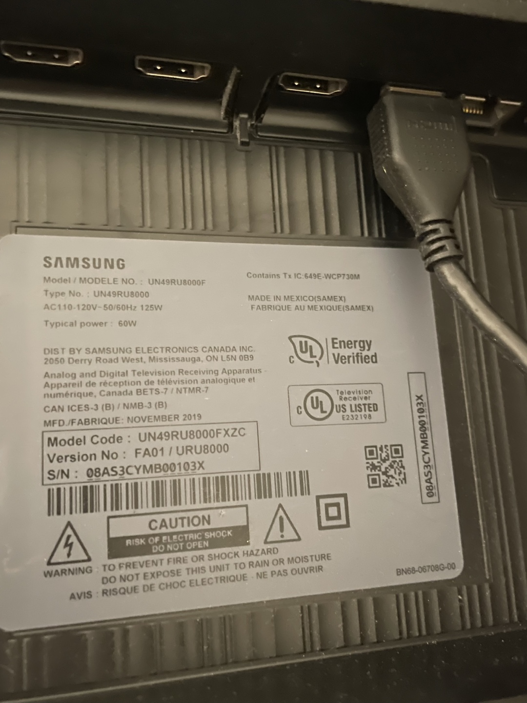 Samsung 49" 4K UHD TV with table - photo 2