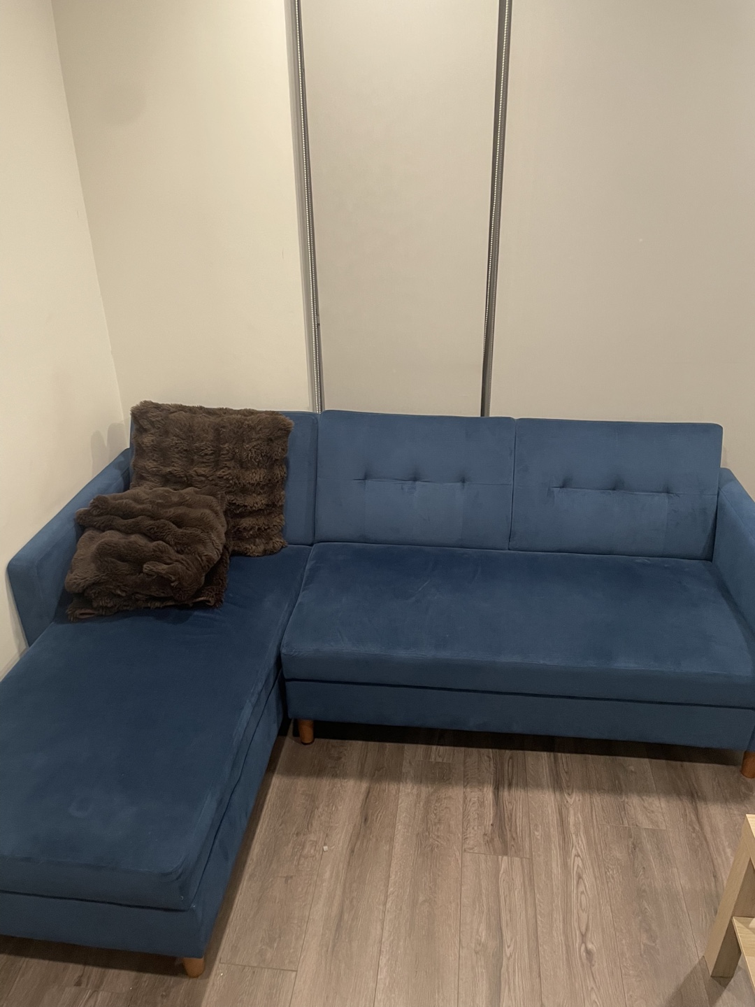 Blue Sectional Sofa with Storage