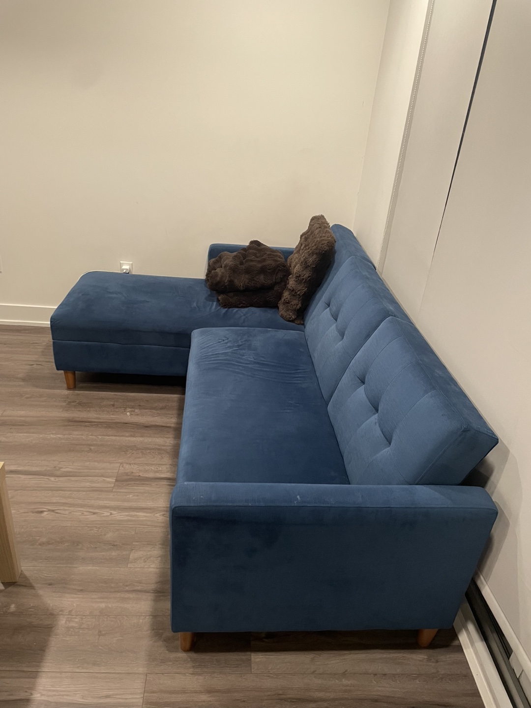 Blue Sectional Sofa with Storage - photo 2