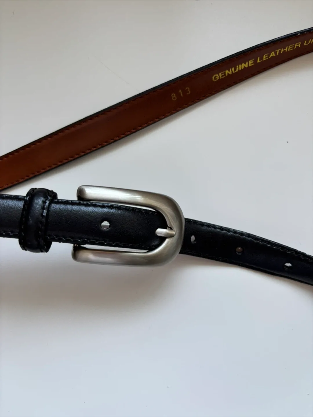 Genuine Leather Belt - Size M thumbnail