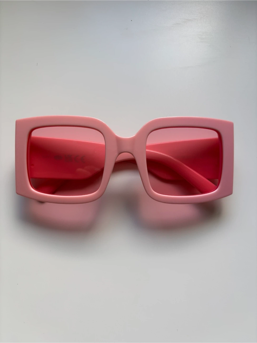 Pink Square Frame Sunglasses