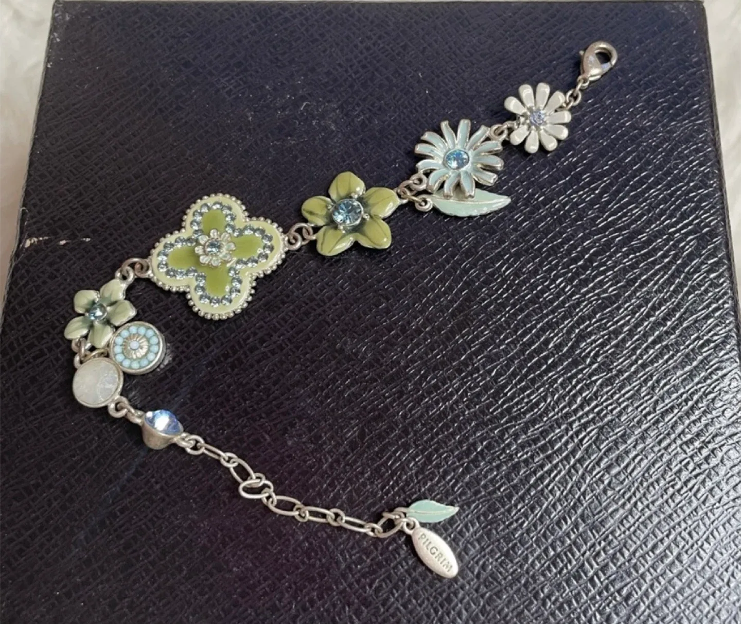 Pilgrim Silver Tone Floral Bracelet image indicator(2)