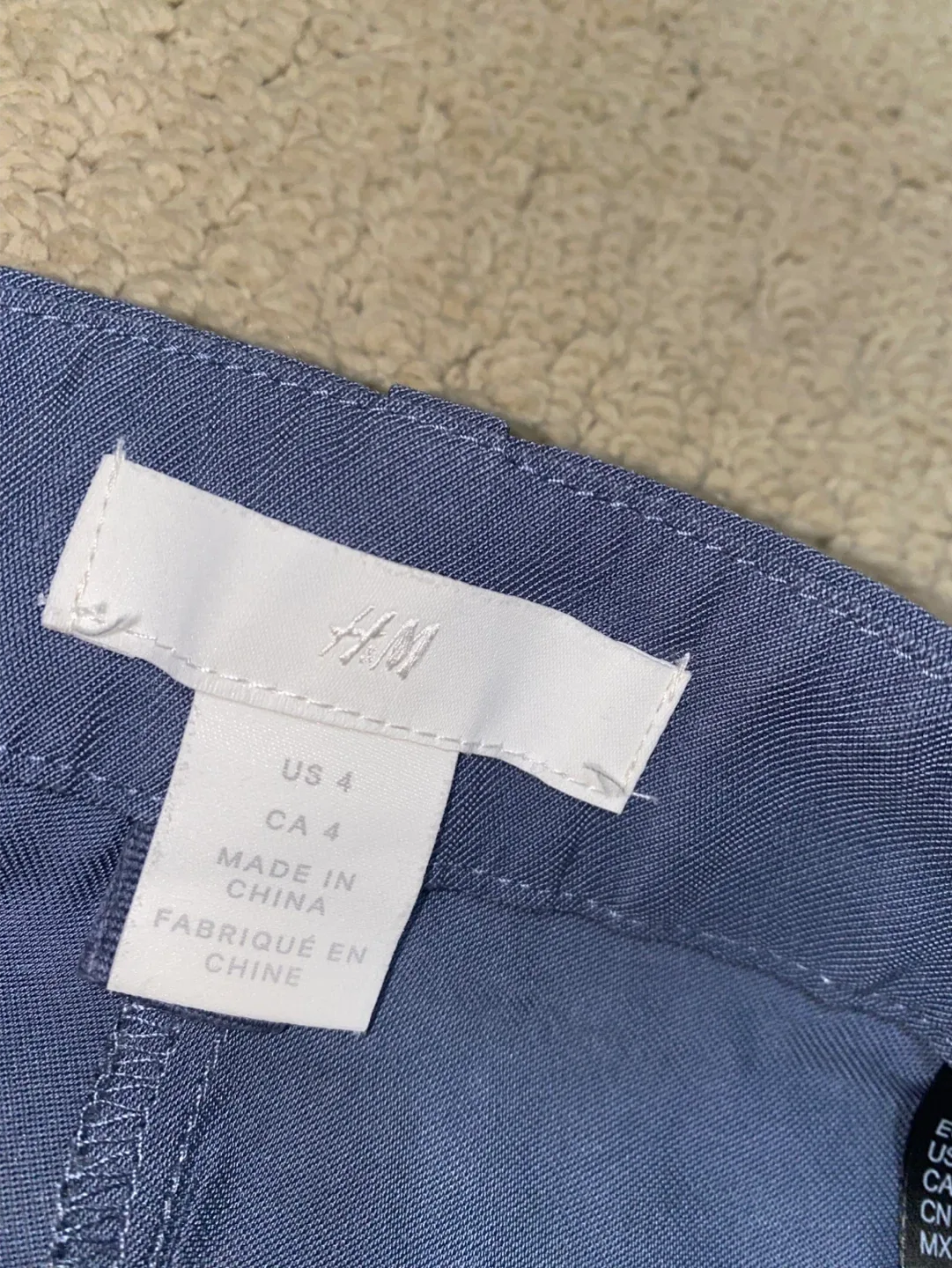 H&M Blue Wide Leg Pants Trousers - Size Small image indicator(4)