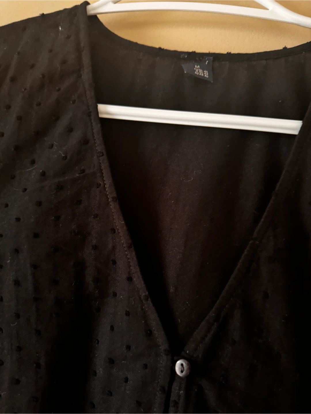 Black Button-Up Blouse - Size M - photo 3