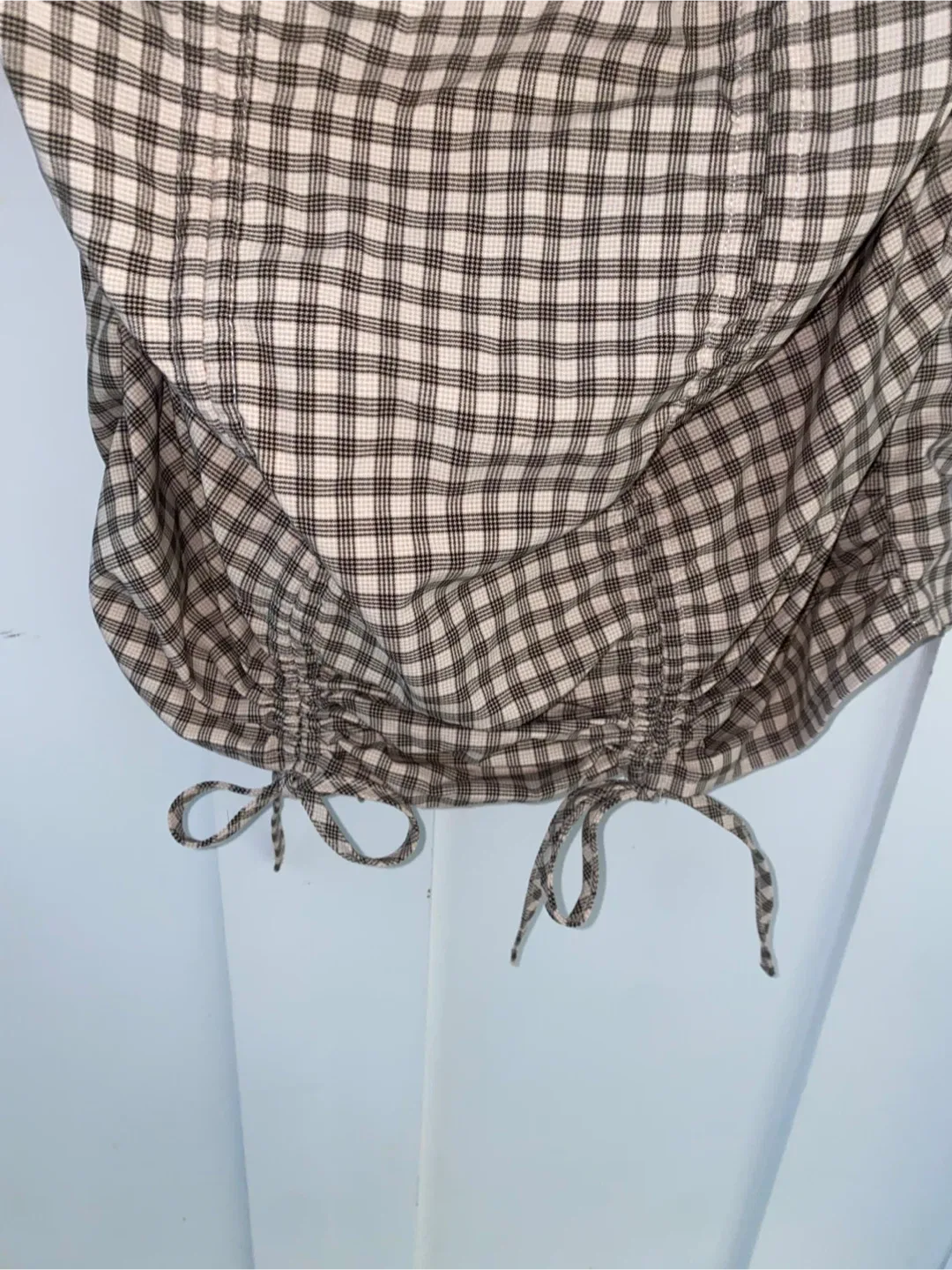 Long sleeve Checked Mini Dress image indicator(5)