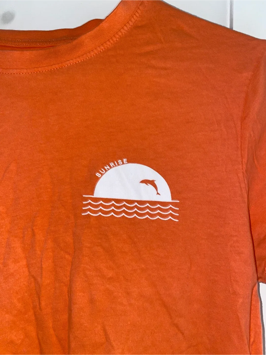 Primark Orange Printed Sunrise Tee  - Size M image indicator(2)