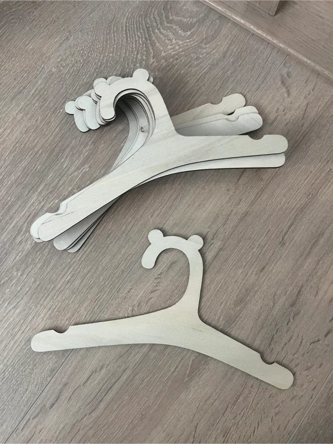Wooden Baby Clothes Hangers - Set of 10 thumbnail