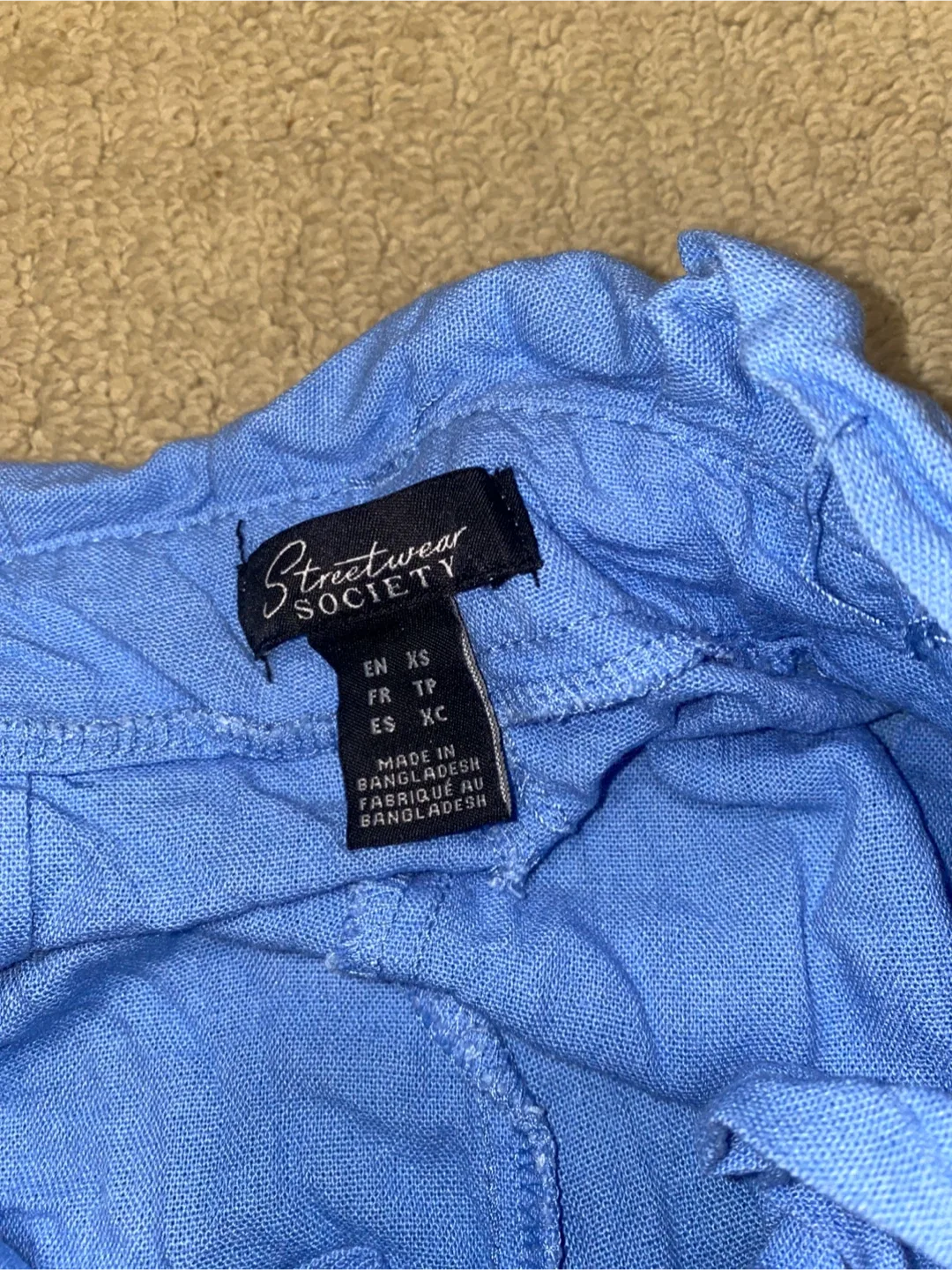 Blue Belted Shorts - Size XS image indicator(4)