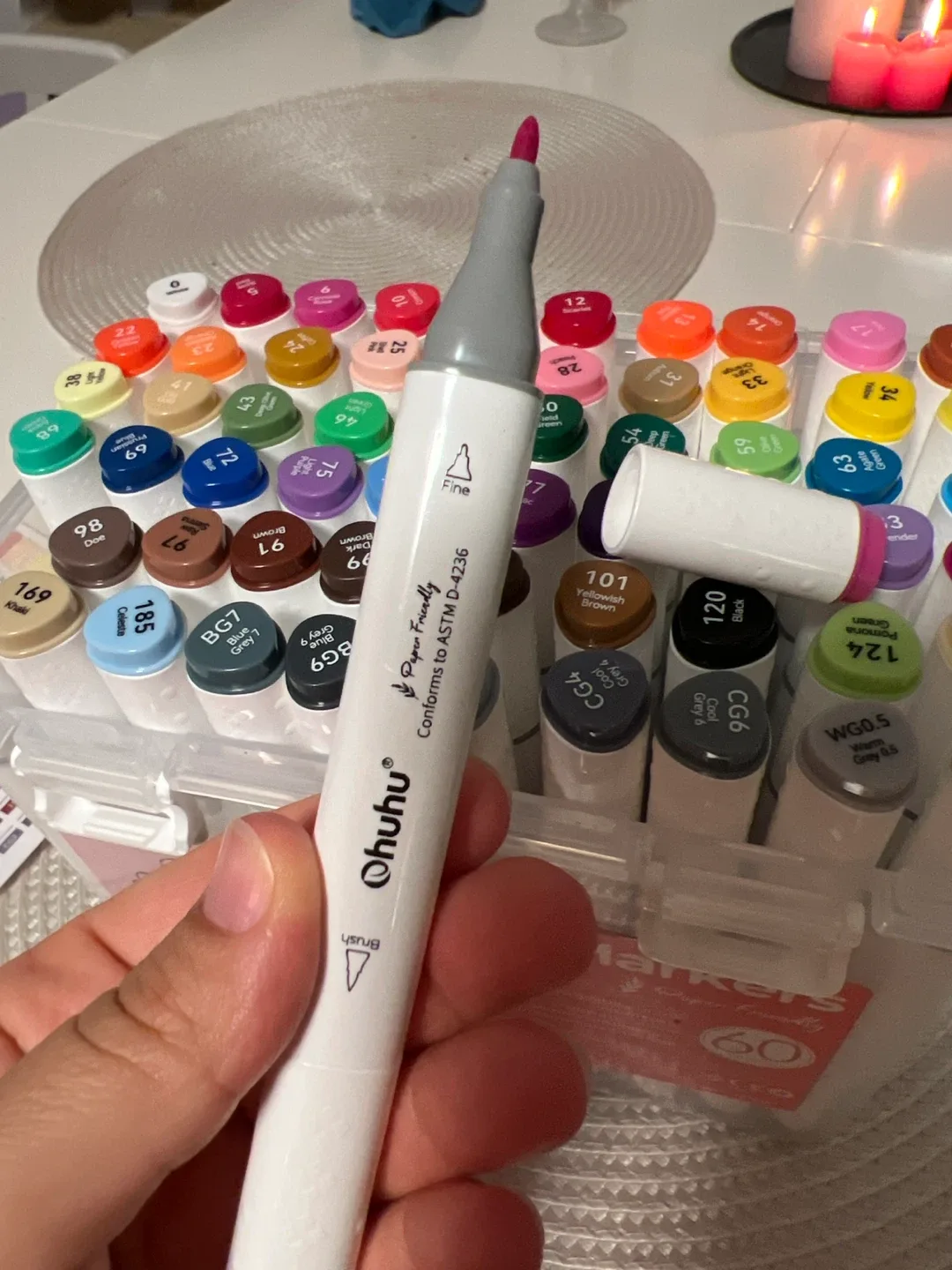 Ohuhu 60-Color Markers Set image indicator(3)