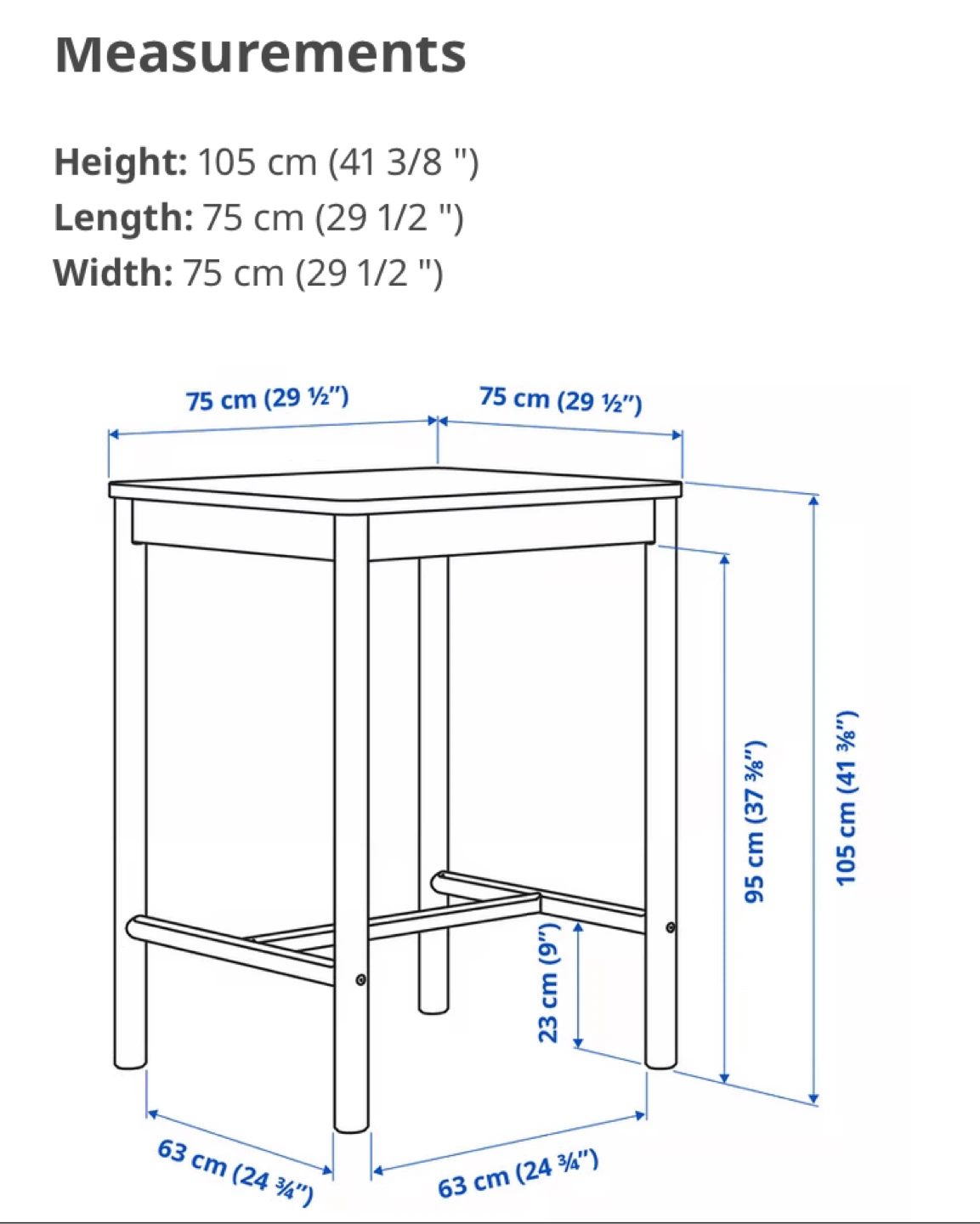 Ikea Bar Table and Stool Set - photo 3